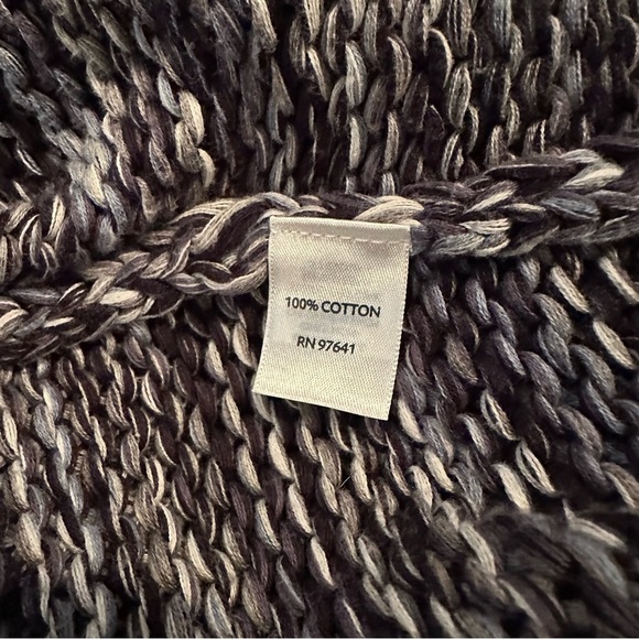 J. Jill Chunky Marled Blue Cotton Open Front Cardigan Sweater Women Size Small - Picture 3 of 16